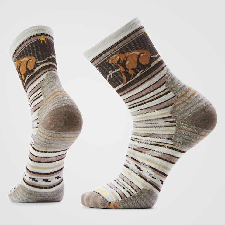 smartwool Hike Bear Stripe Mid Crew Socks