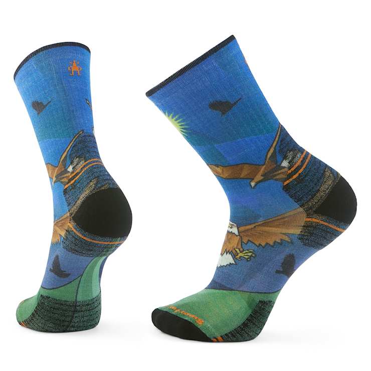 smartwool Hike Eagle Print Crew Socks