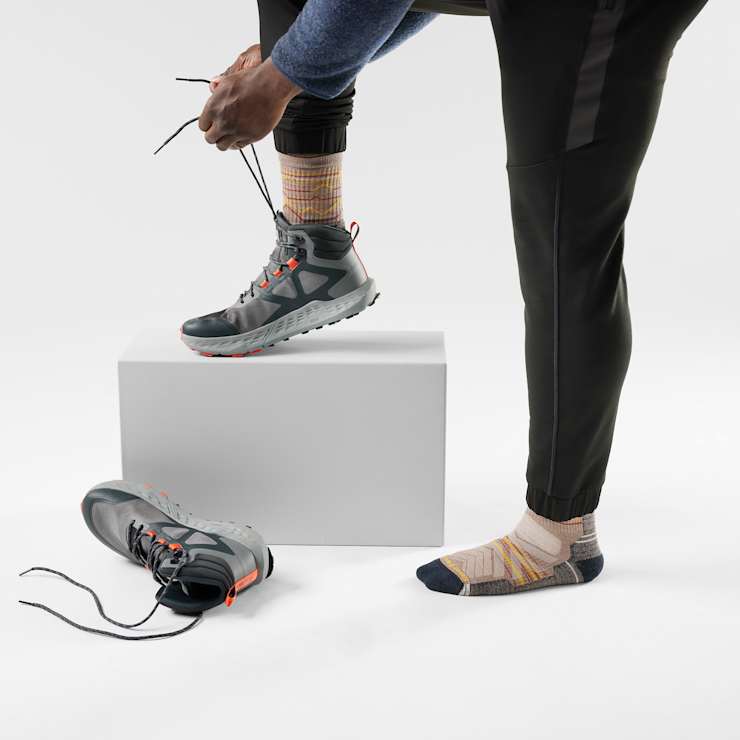 Smartwool Hike Mountain Range Pattern Crew Socks