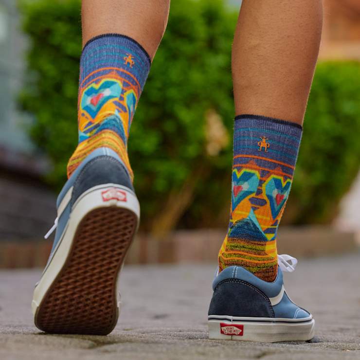 Smartwool Hike Open Hearts Print Crew Socks