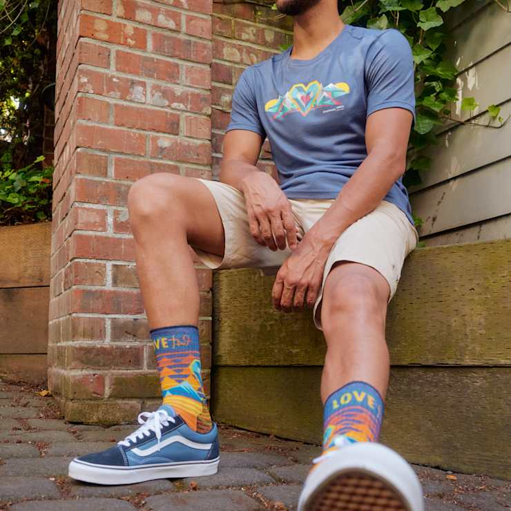 Smartwool Hike Open Hearts Print Crew Socks