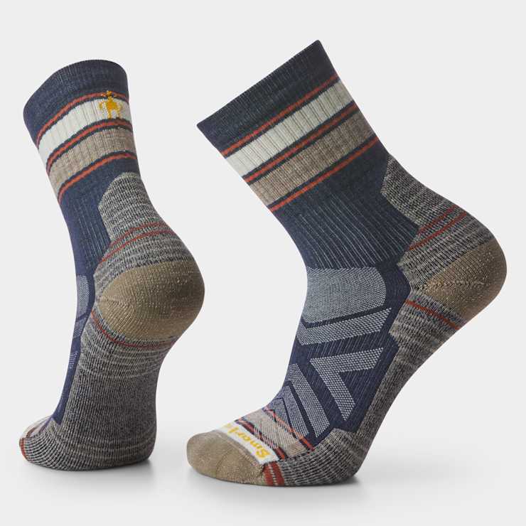 smartwool Hike Striped Mid Crew Socks