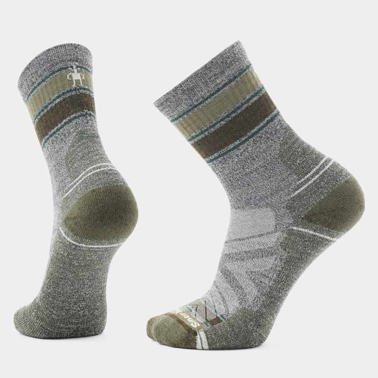 smartwool Hike Striped Mid Crew Socks