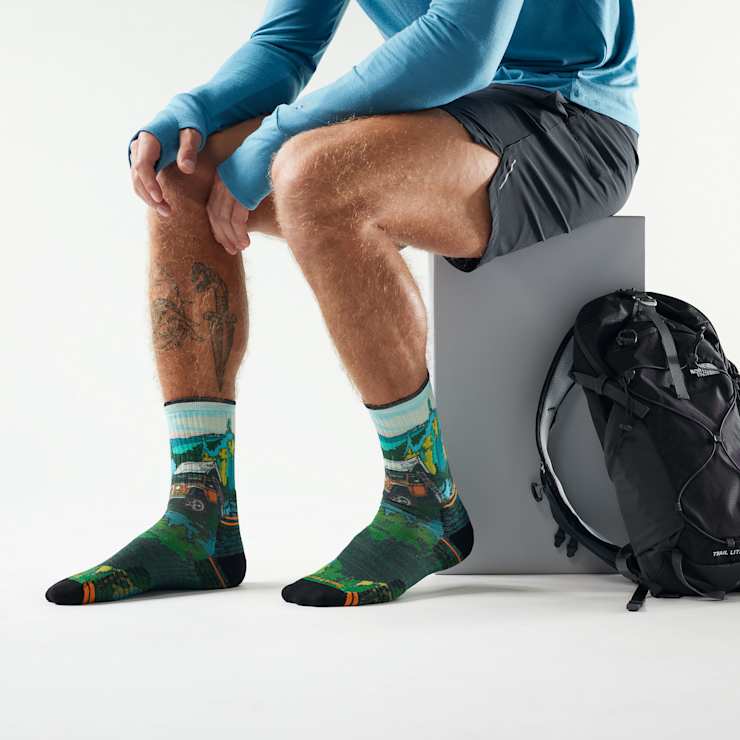 Smartwool Hike Trail Trekker Print Crew Socks