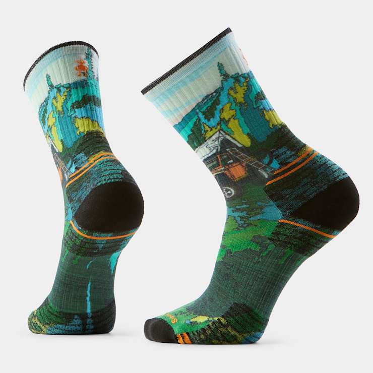 smartwool Hike Trail Trekker Print Crew Socks