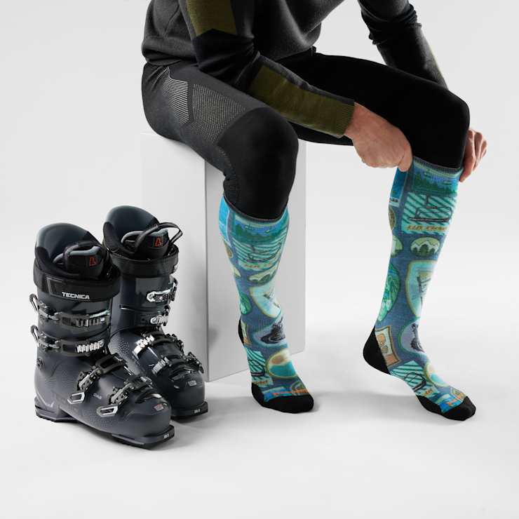 Smartwool Ski Explorer Print Over The Calf Socks