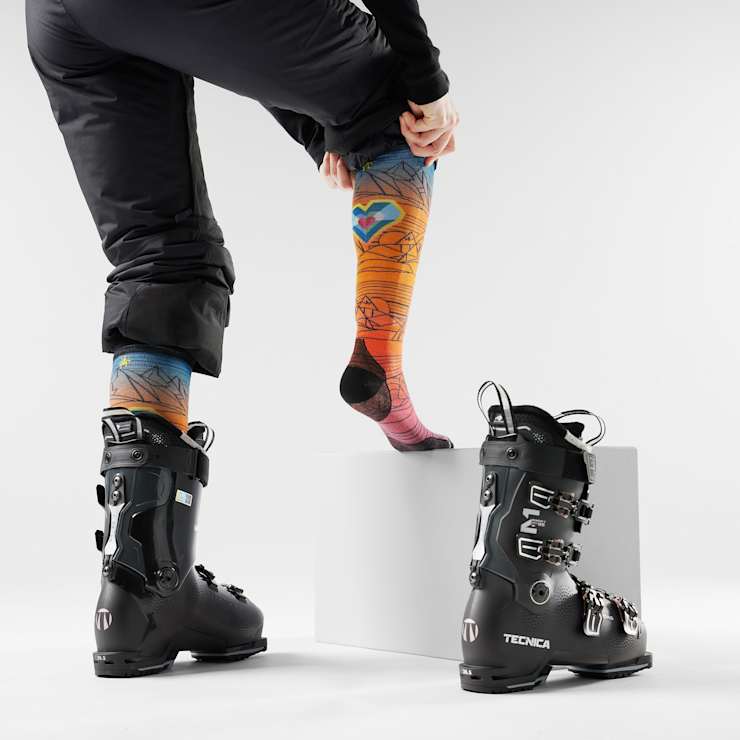 Smartwool Ski Geo Peaks Print Over The Calf Socks