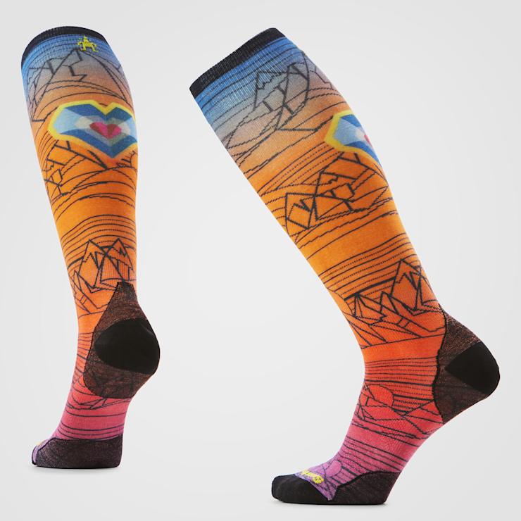 smartwool Ski Geo Peaks Print Over The Calf Socks
