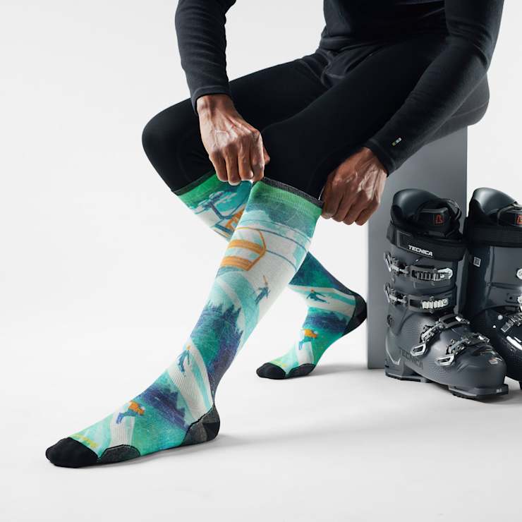 Smartwool Ski Ski Day Print Over The Calf Socks