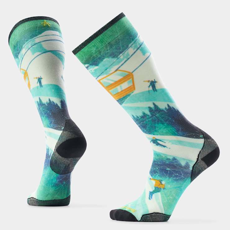 smartwool Ski Ski Day Print Over The Calf Socks