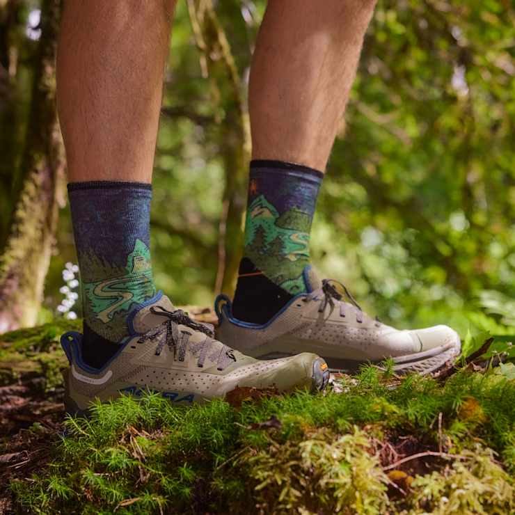Smartwool Trail Run Neature Print Crew Socks