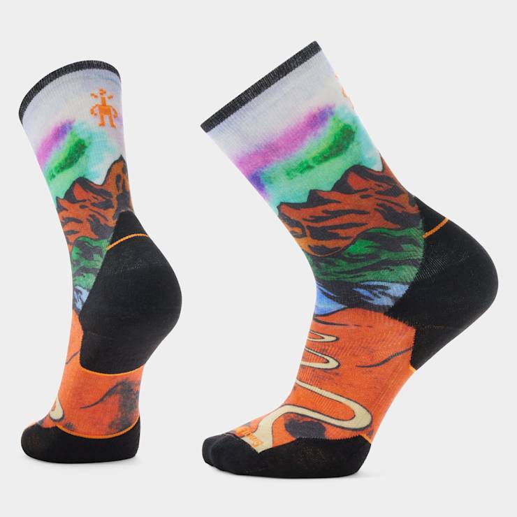 smartwool Trail Run Singletrack Print Crew Socks