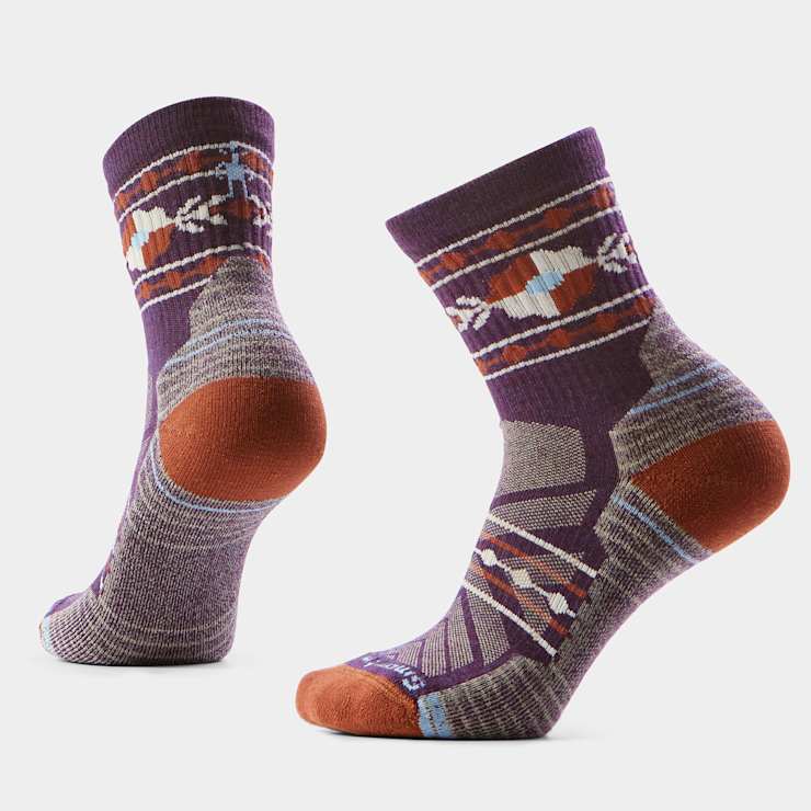smartwool Women's Hike Retro Floral Mid Crew Socks