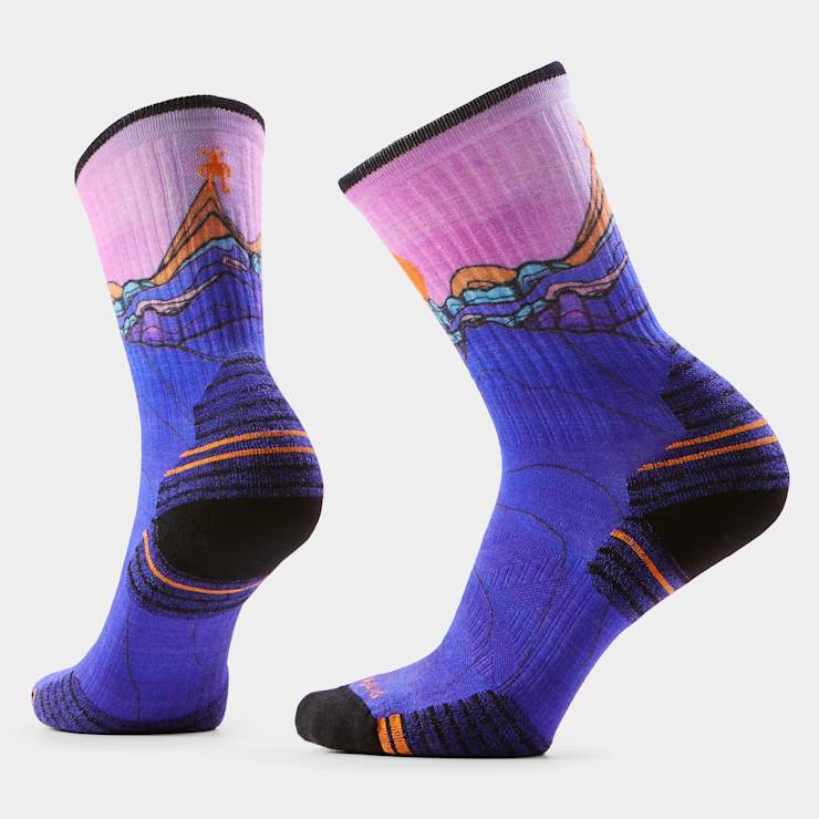 smartwool Women’s Hike Mountain Sunrise Print Crew Socks