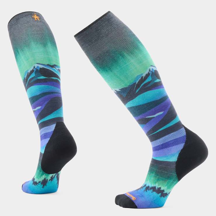 smartwool Women's Ski Compression Print Over The Calf Socks