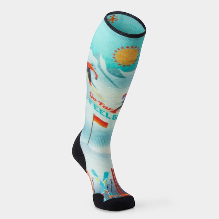 Smartwool Women's Ski Snow Bunny Print Over The Calf Socks