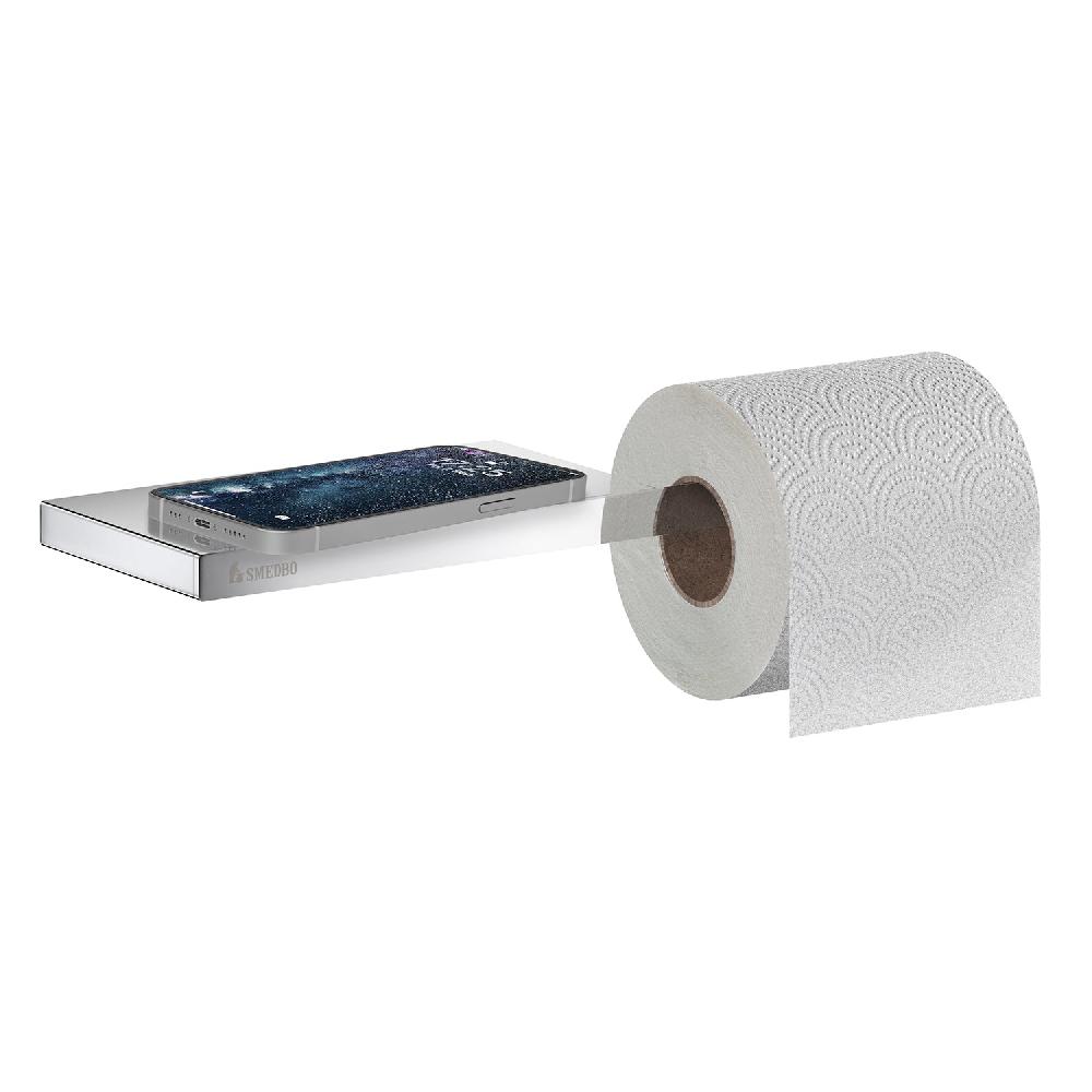 Smedbo Toilet Roll Holder With Shelf