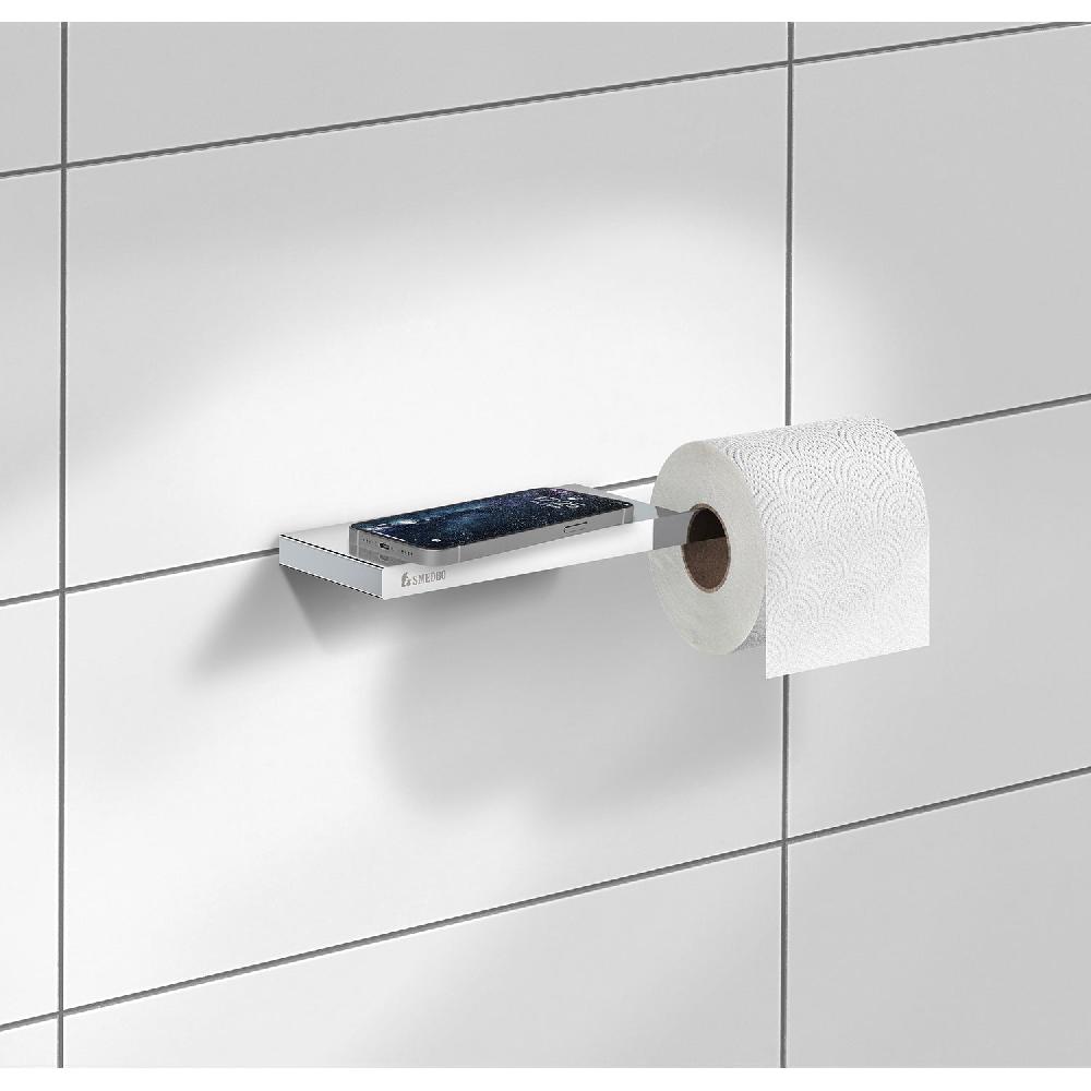 Smedbo Toilet Roll Holder With Shelf