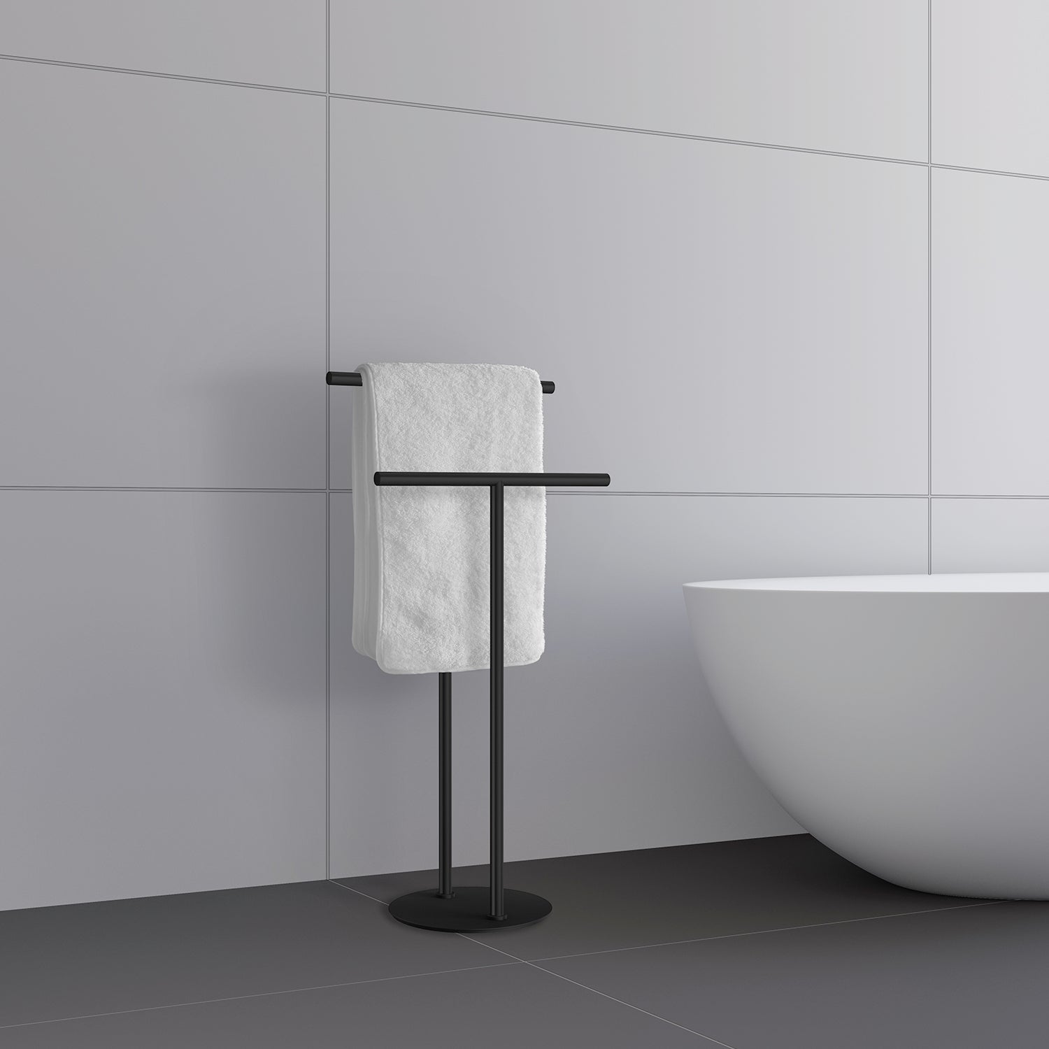 Smedbo Towel Rail Double Free-Standing