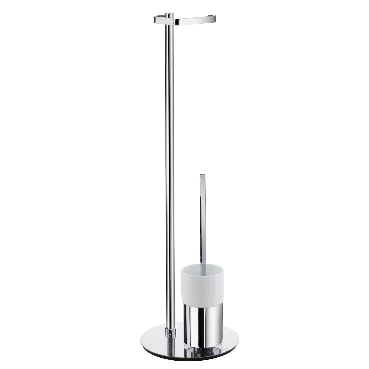 smedbo Toilet Roll Holder Free Standing/Toilet Brush incl. Container