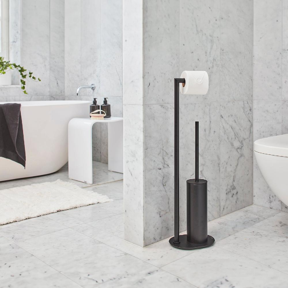 Smedbo Toilet Roll Holder/Toilet Brush Free Standing