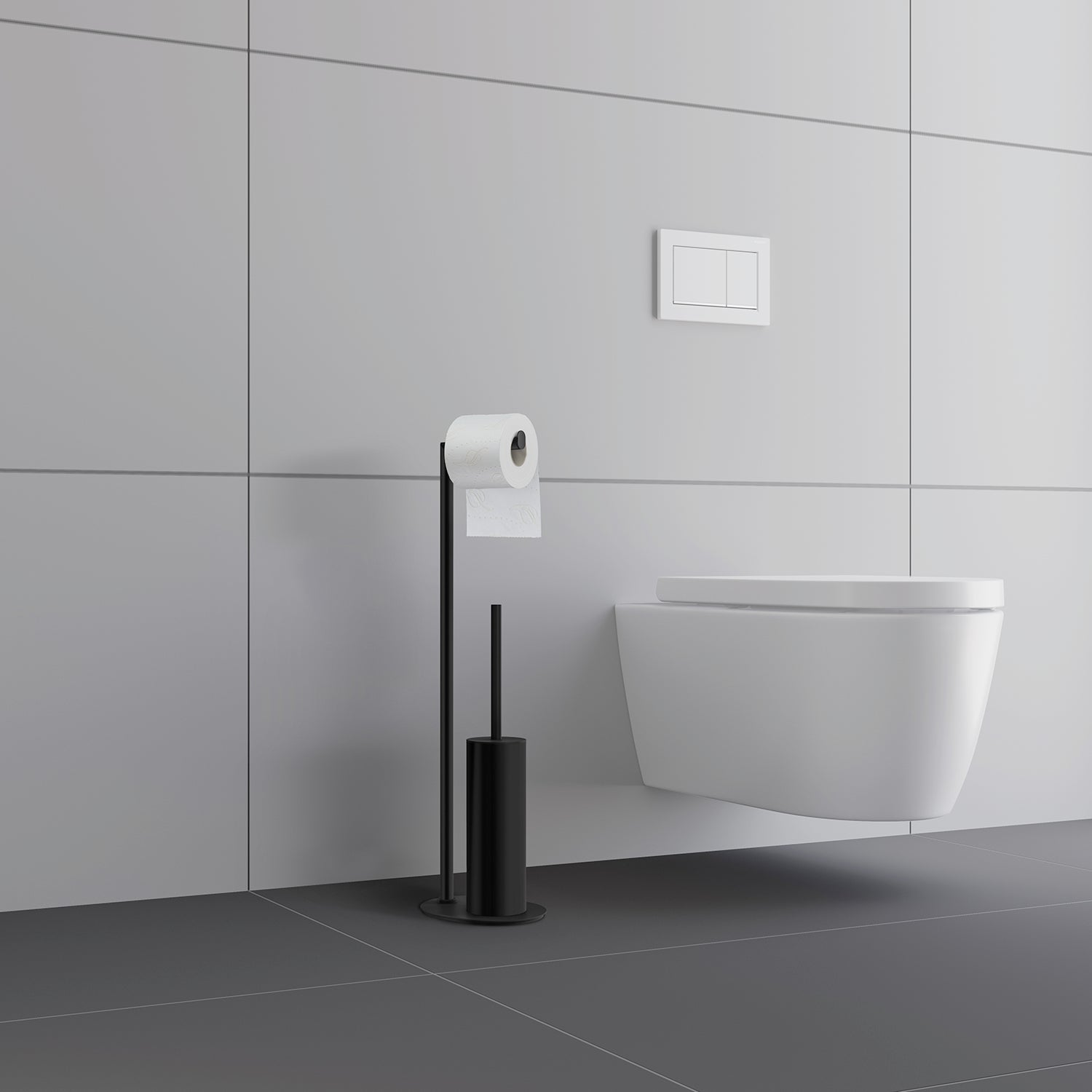 Smedbo Toilet Roll Holder/Toilet Brush Free Standing