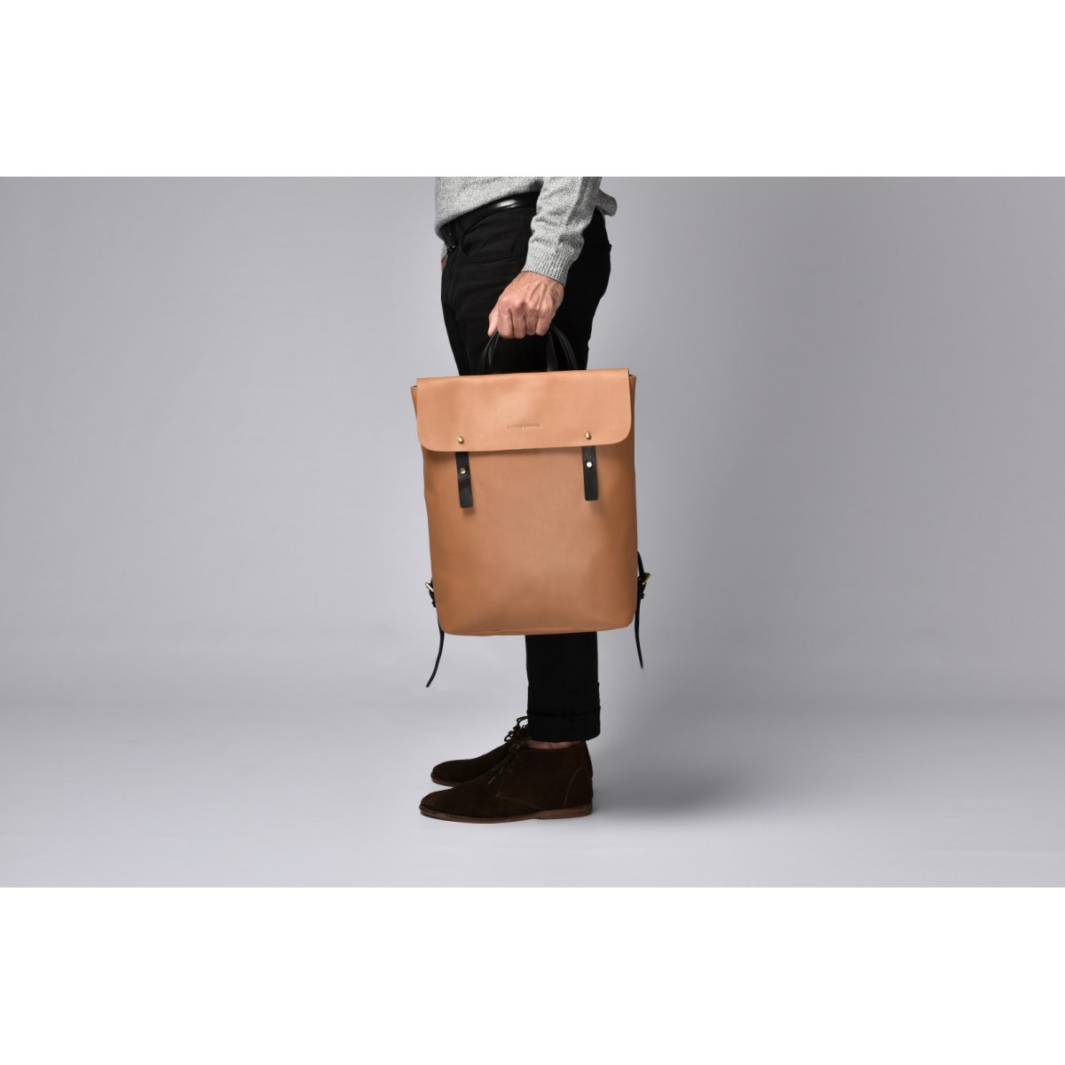 Smith & Canova Asquith Smooth Leather Flapover Backpack
