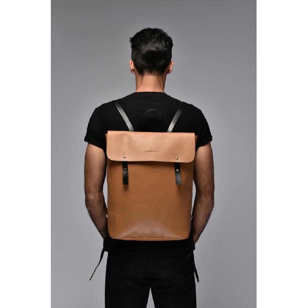smith & canova Asquith Smooth Leather Flapover Backpack