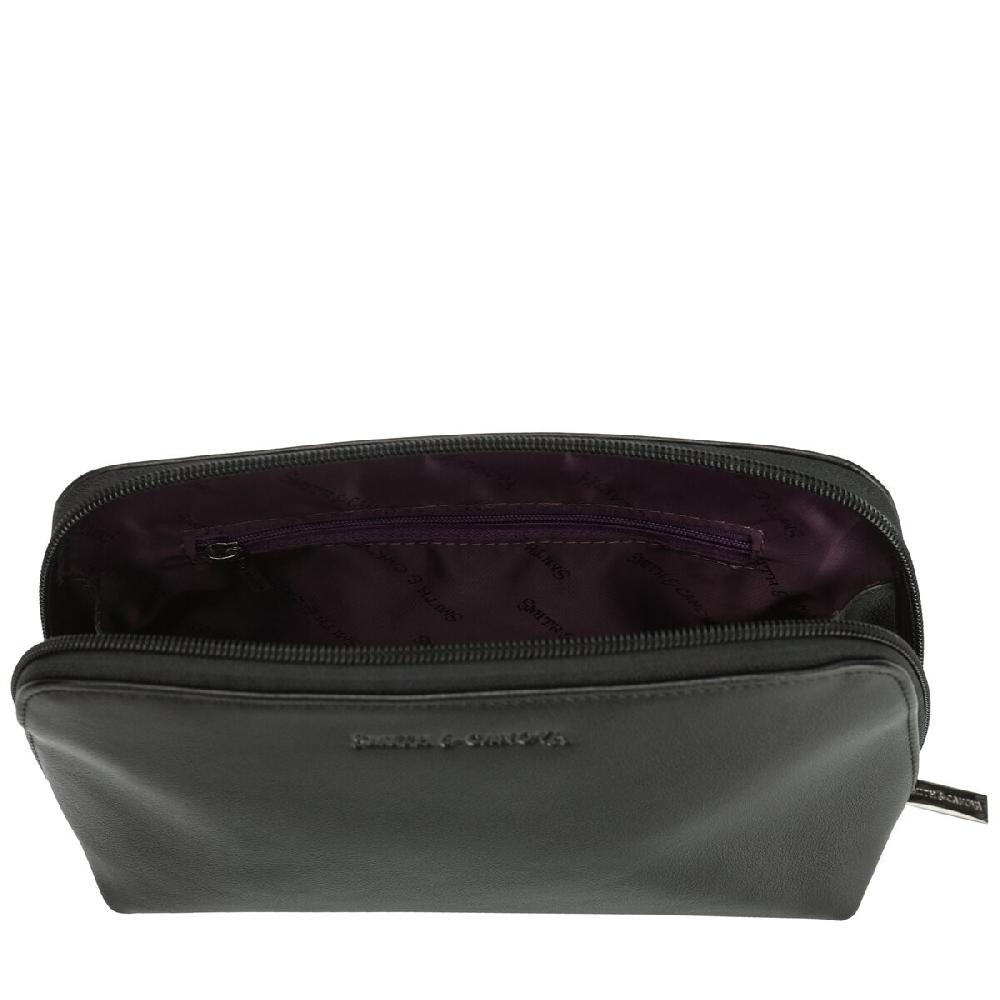 Smith & Canova Jensen Soft Grain Leather Zip Top Cosmetic Bag