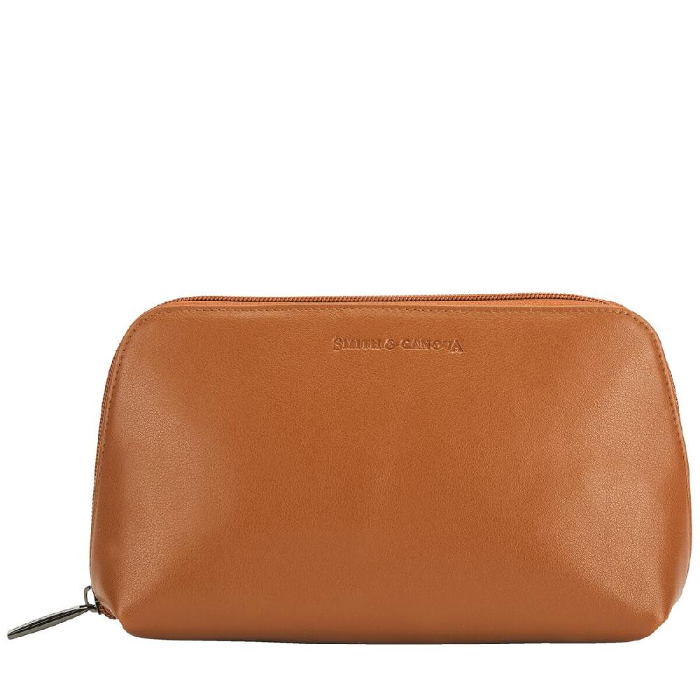 Smith & Canova Jensen Soft Grain Leather Zip Top Cosmetic Bag