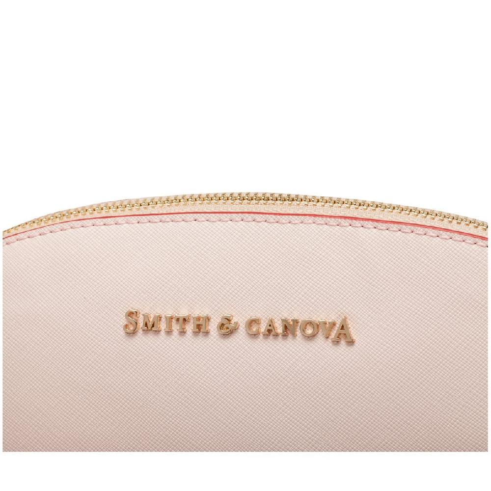 smith & canova Monada Two-tone Leather Zip Around Cosmetic Bag