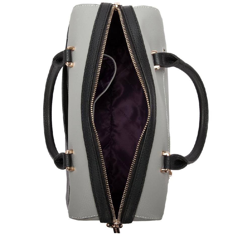 Smith & Canova Polly Two-tone Leather Zip Top Grab Bag