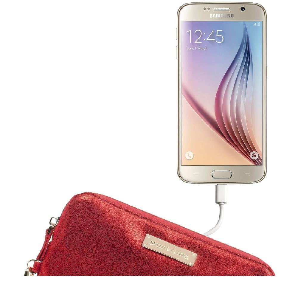 smith & canova Power Purse Metallic Usb Charging Clutch / Purse