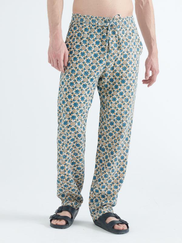 Smr Days Malibu Organic Cotton In Yellow And Green Block Print