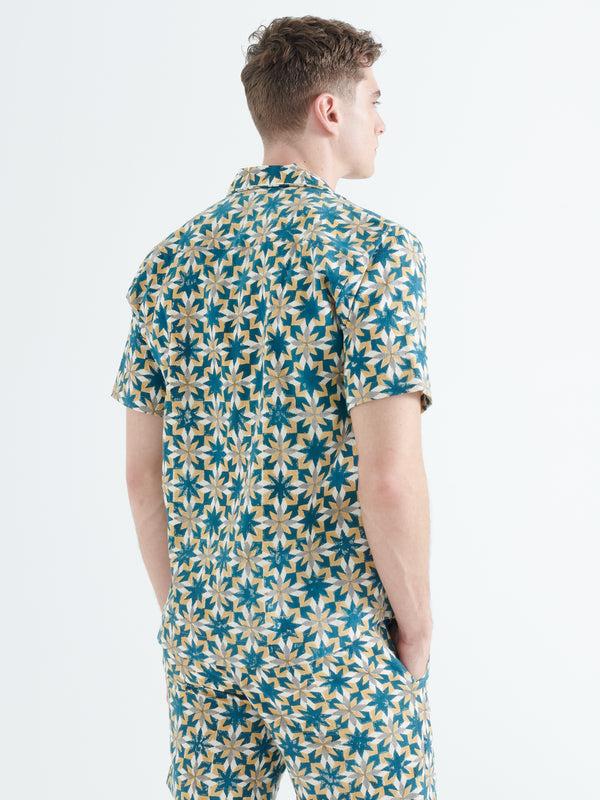 Smr Days Paraiso Organic Cotton Shirt In Yellow And Green