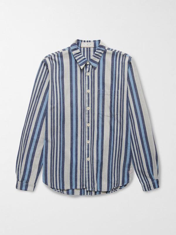 Smr Days Enamorados Cotton Shirt In Blue Stripes