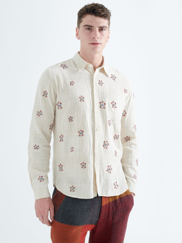 Smr Days Enamorados Cotton Shirt In Cream