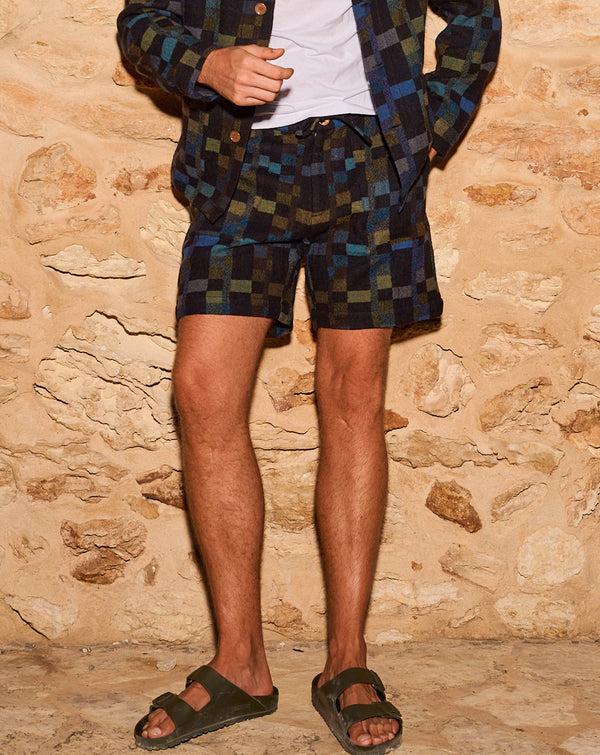 smr days Es Cubells Wool Shorts in Green