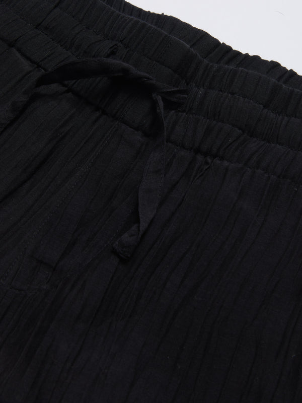 Smr Days Hiri Cotton-Silk Shorts In Black