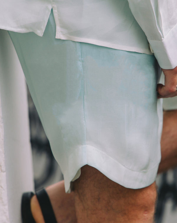 smr days Hiri Silk Shorts in Blue Ombre