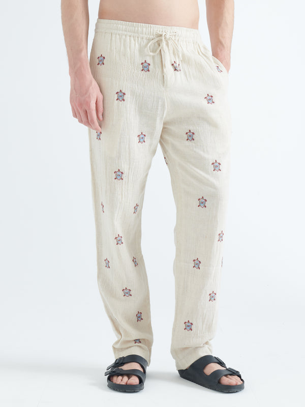 Smr Days Malibu Cotton Trousers In Cream