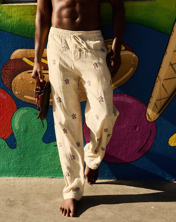 smr days Malibu Cotton Trousers in Cream