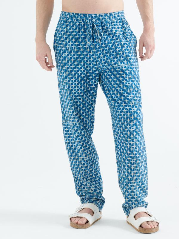 Smr Days Malibu Organic Cotton In Blue Block Print