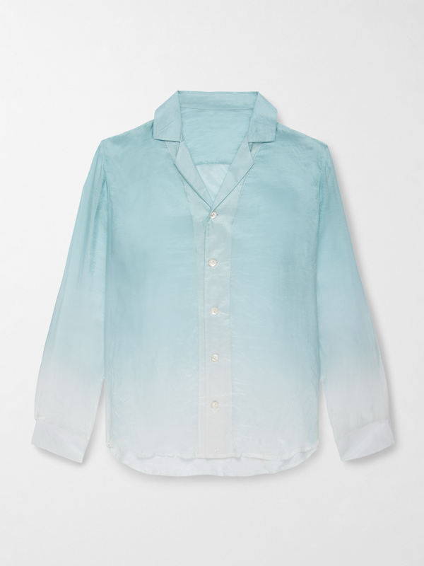 Smr Days Paloma Silk Shirt In Blue Ombre