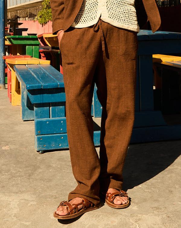 smr days Quinta Cotton Trousers in Brown