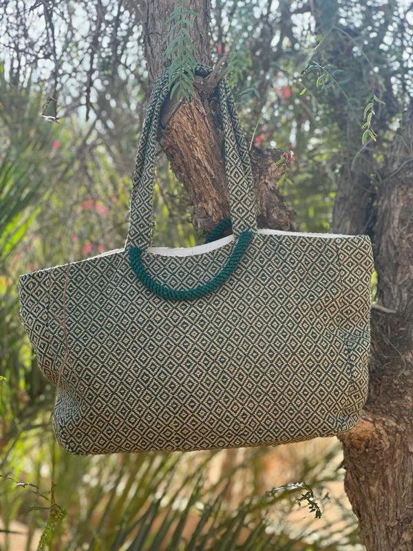 smr days Vroulidia Bag in Green Diamond Pattern