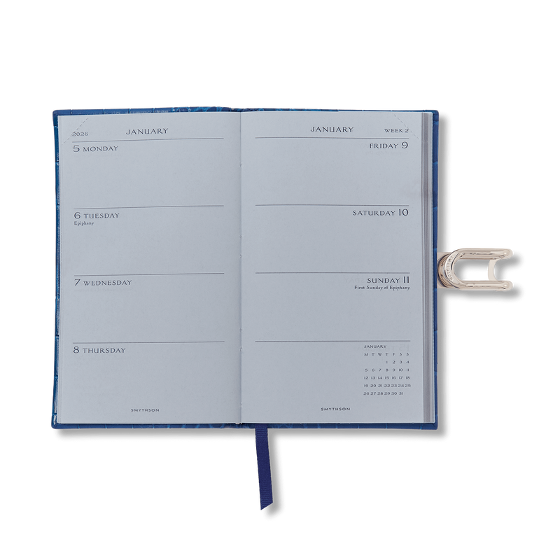 Smythson 2026 Panama Weekly Diary With Slide In Mara