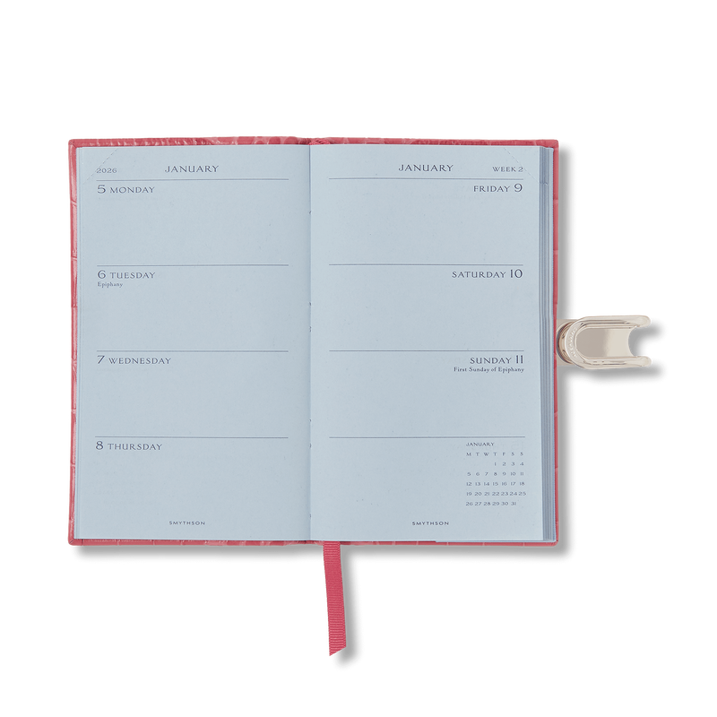 Smythson 2026 Panama Weekly Diary With Slide In Mara