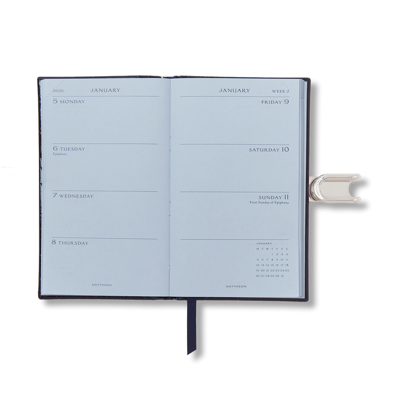 Smythson 2026 Panama Weekly Diary With Slide In Mara