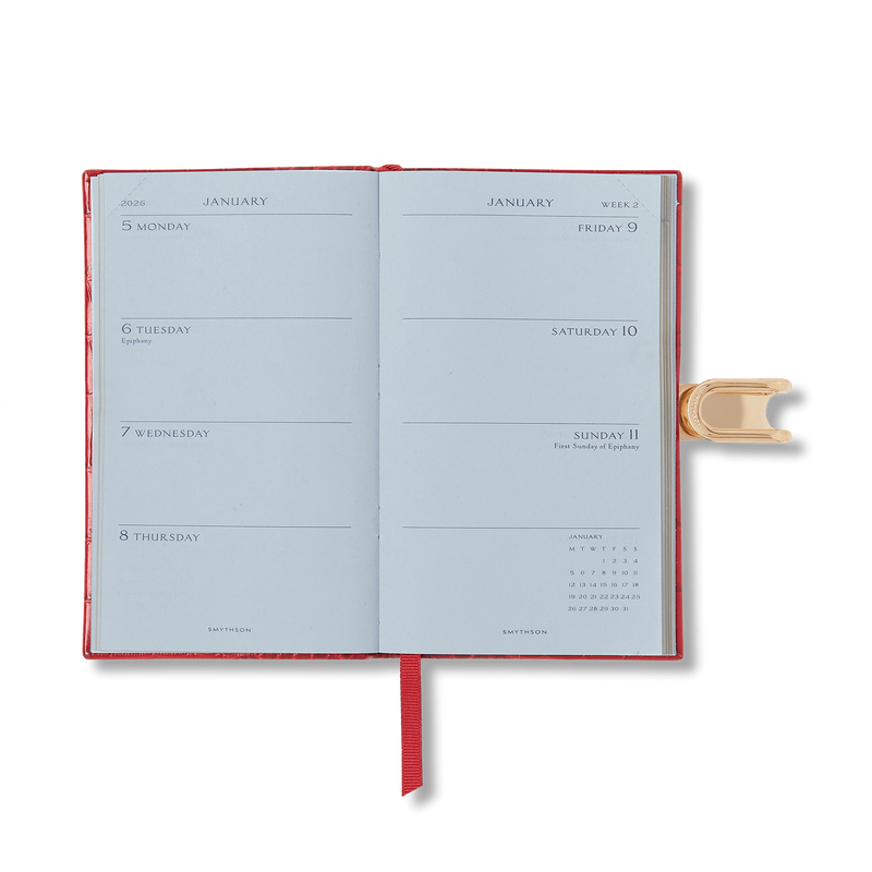 Smythson 2026 Panama Weekly Diary With Slide In Mara